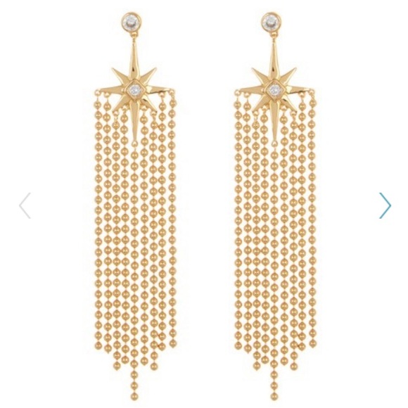 jules smith //14k gold sunburst statement earrings - Picture 2 of 6